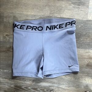 Nike Pro Light Gray Performance Shorts